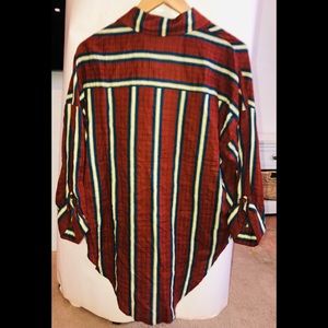 Comfy cotton button down in fall colors